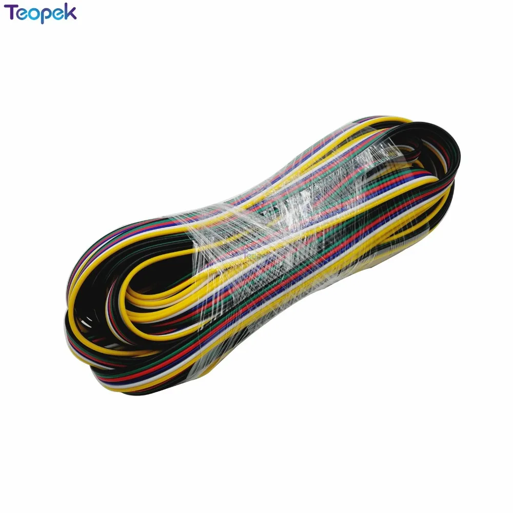 2pin 3pin 4pin 5pin 6pin Extension Electric Wire Cable 22AWG Led Connector For 5050 3528 WS2812 RGB RGBW RGB CCT LED Strip