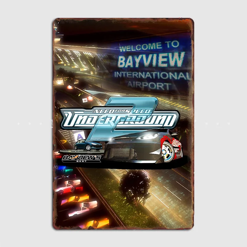 

Need For Speed Underground 2 Retro Posters Metal Sign Poster Garden Indoor Home Wall Decor Room Decoration