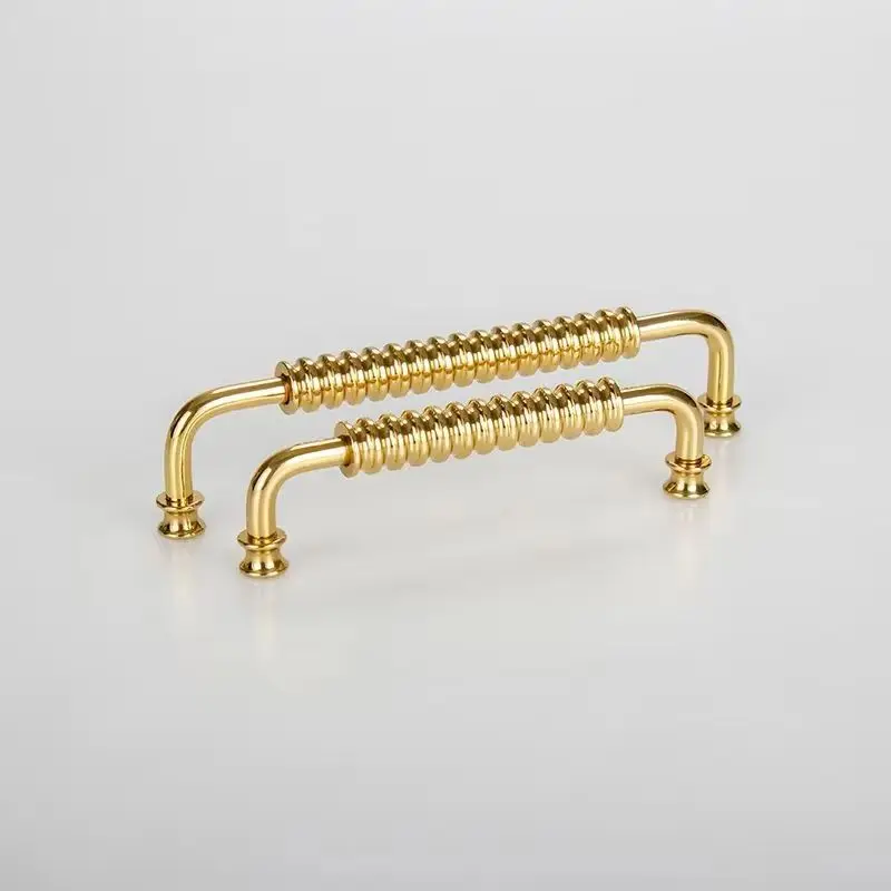 Exquisite 8PCS Solid Brass Knurled Furniture Pulls Handles Drawer Knobs Cupboard Wardrobe Closet Cabinet Door Pulls Handles