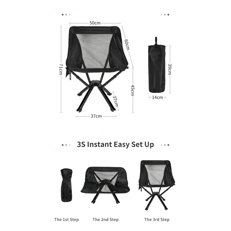custom.XATP Folding Aluminum  Beach Chair Outdoor Quick Set up Foldable Chair  Camping Chair