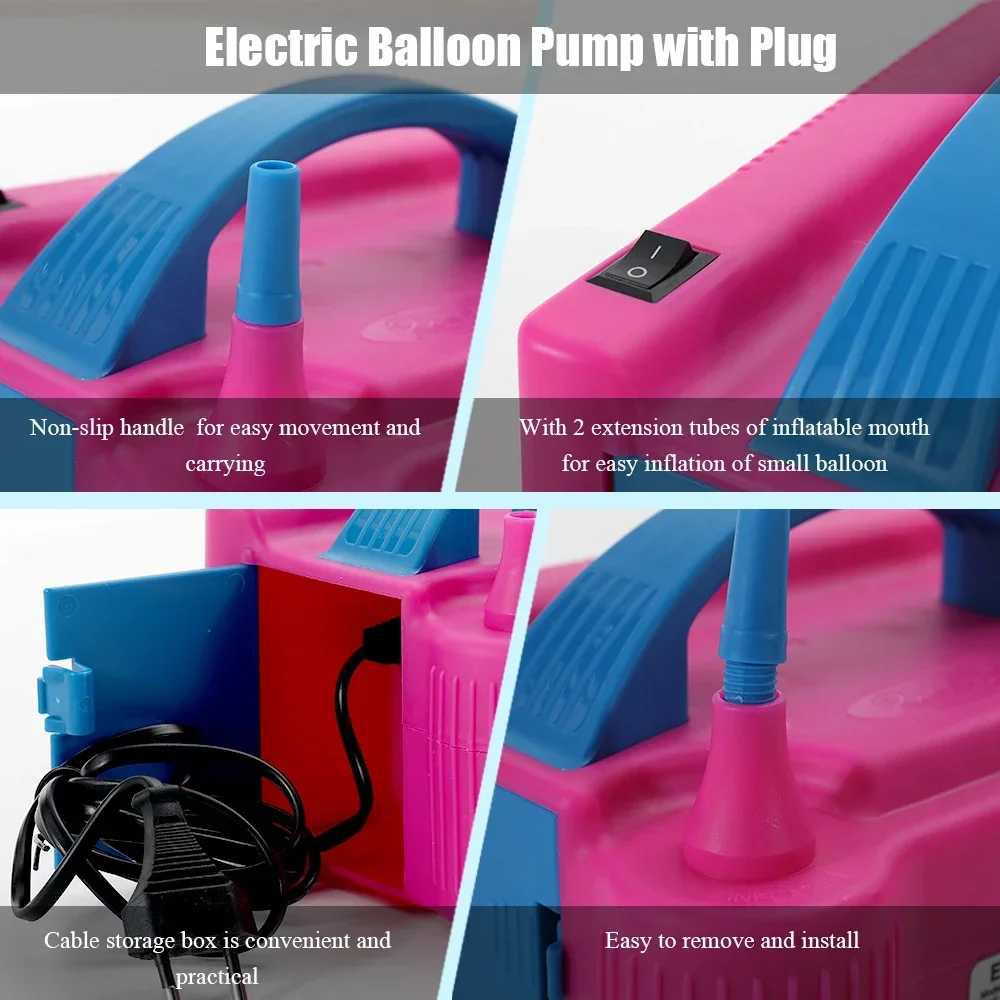 

Balloon High Electric Inflatable 2 Blower Inflator Portable Fast Power Pump Nozzle Air