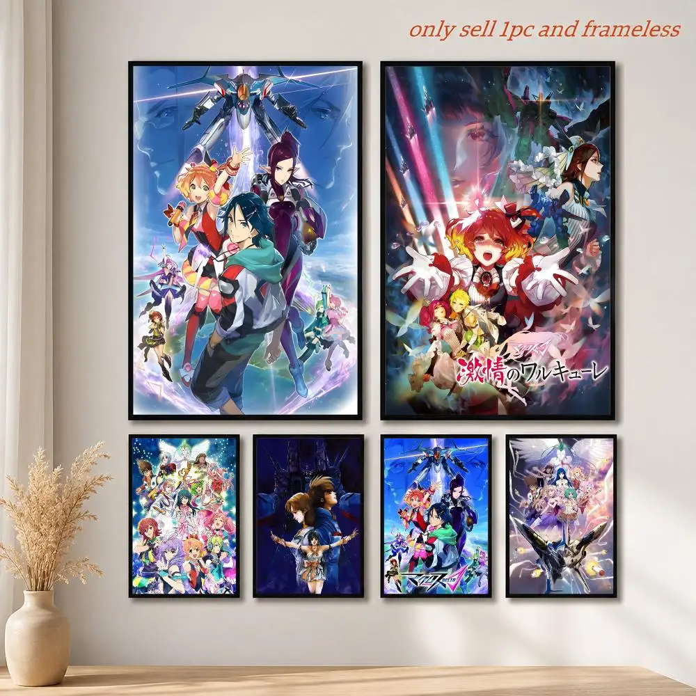 Anime M-Macross Delta Poster Mural HD Wall Decals For Bedroom Living Room Home Self-Adhesive Decor Gift