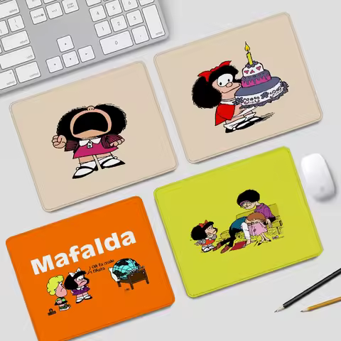 Small Mouse Pad Anime Mafalda Computer Desk Mat Office Rug Mousepad Gaming Accessories Offices Gamer Mats Gadgets Mause Cute