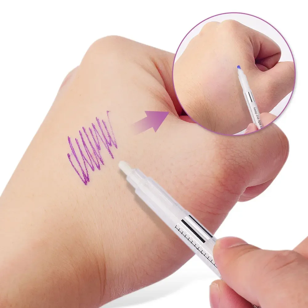 1 Set 3pcs Eyebrow Design Remove Skin Marker Pen Magic Eraser Remover Brush Scribe Tool with Replacement Head Tattoo Accesories