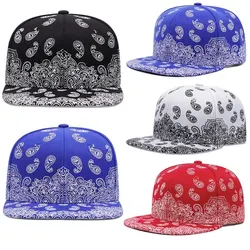 2024 New Fashion West Coast Cashew Flower Printing Snapback Cap Outdoor Sun Men Woman Baseball Hat Adjustable