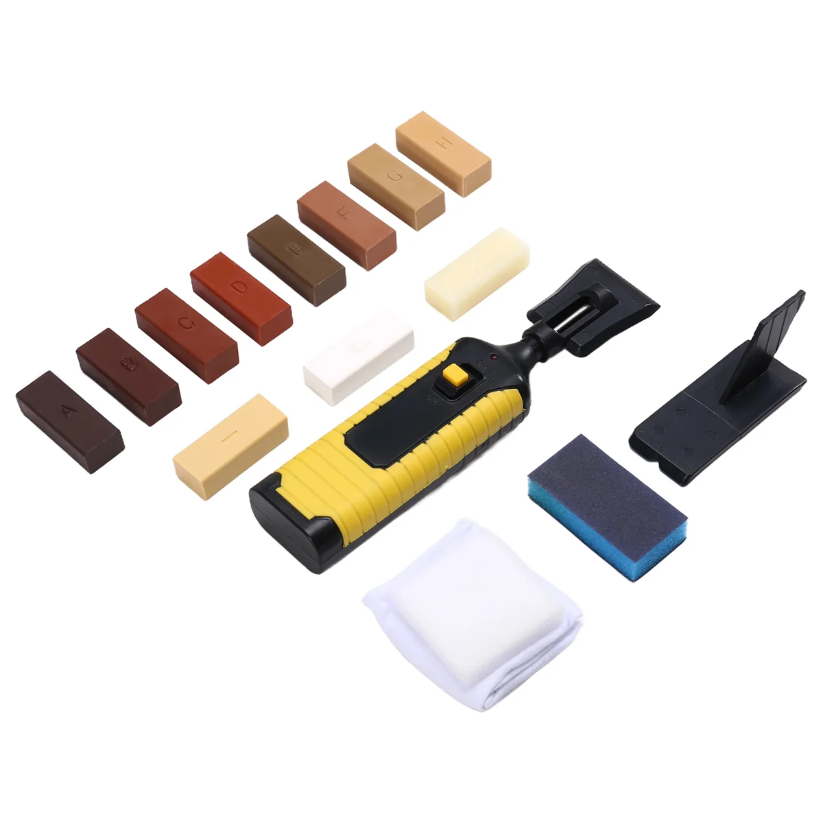 N18R Wood Floor Furniture Scratch Repair Kit , Laminate Repairing Kit with Melting Tool for Cracked Stone Crack Chip Ceramic