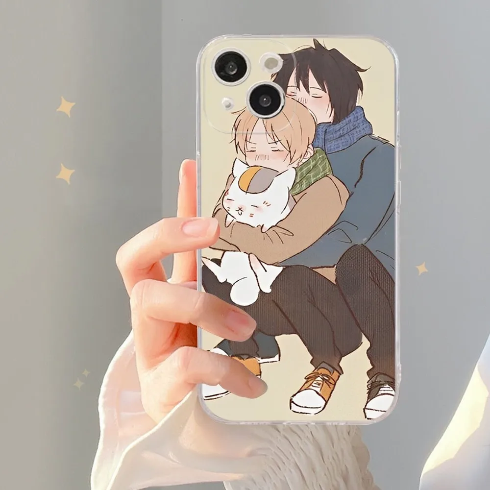 Natsume Yuujinchou-Coque de téléphone chat pour iPhone, étui mobile pour iPhone 15, 8, 7, 6, 6S Plus, X, SE 2020, Poly XS, 14, 11, 12, 13 Mini, Pro, Max