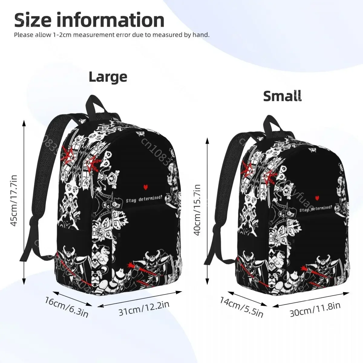Undertale Sans Game Backpack Anime Aesthetic Backpacks Women Men Outdoor Large High School Bags Custom Rucksack