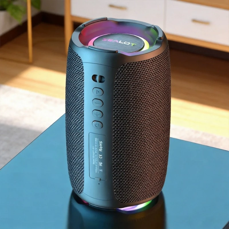 S61 Portable Bluetooth Speaker Double Diaphragm Wireless Subwoofer Waterproof Outdoor Sound Box Stereo Music Surround