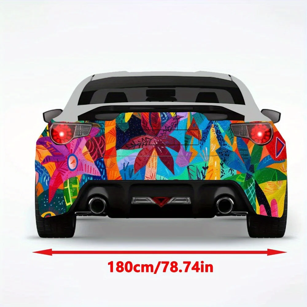 Colorful Hands Art,Vinyl Decal for Car Rear, Waterproof Self-Adhesive Vinyl Stickers for Vehicle Tail and Bumper, Decoration Pro
