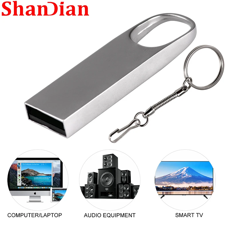 محرك فلاش USB معدني أسود-هندي مع سلسلة مفاتيح مجانية ، عصا ذاكرة ، محرك قلم ، هدية أعمال ، 64 جيجابايت ، 32 جيجابايت ، 16 جيجابايت ، سعة حقيقية