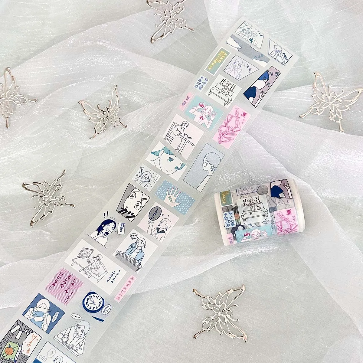 Kalkomania Scrapbooking Taśma samoprzylepna Washi Tape Śliczna postać Deco Naklejka Koreańska dekoracyjna taśma maskująca