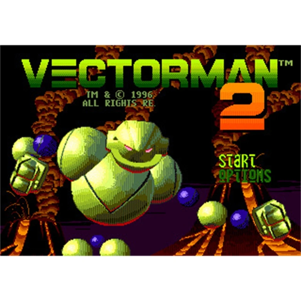 Vectorman 2 Region Free 16Bit MD Game Card For Sega Mega Drive For Genesis