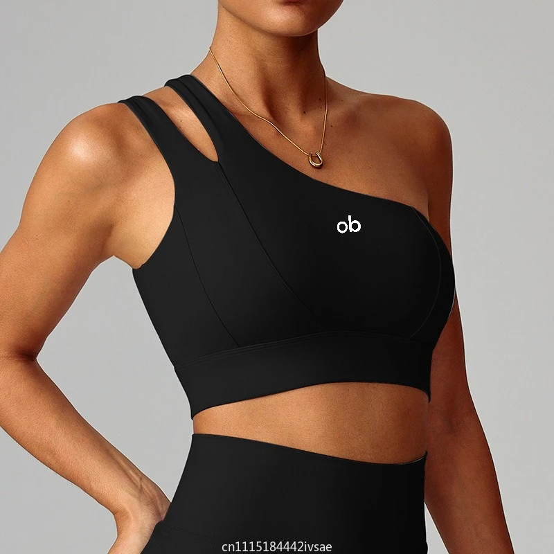 Women'S Underwear Backless Sports Bra Women'S One Shoulder Sexy Padded Bustier Push Up Gym Tops Straps Ropa Interior Femenina