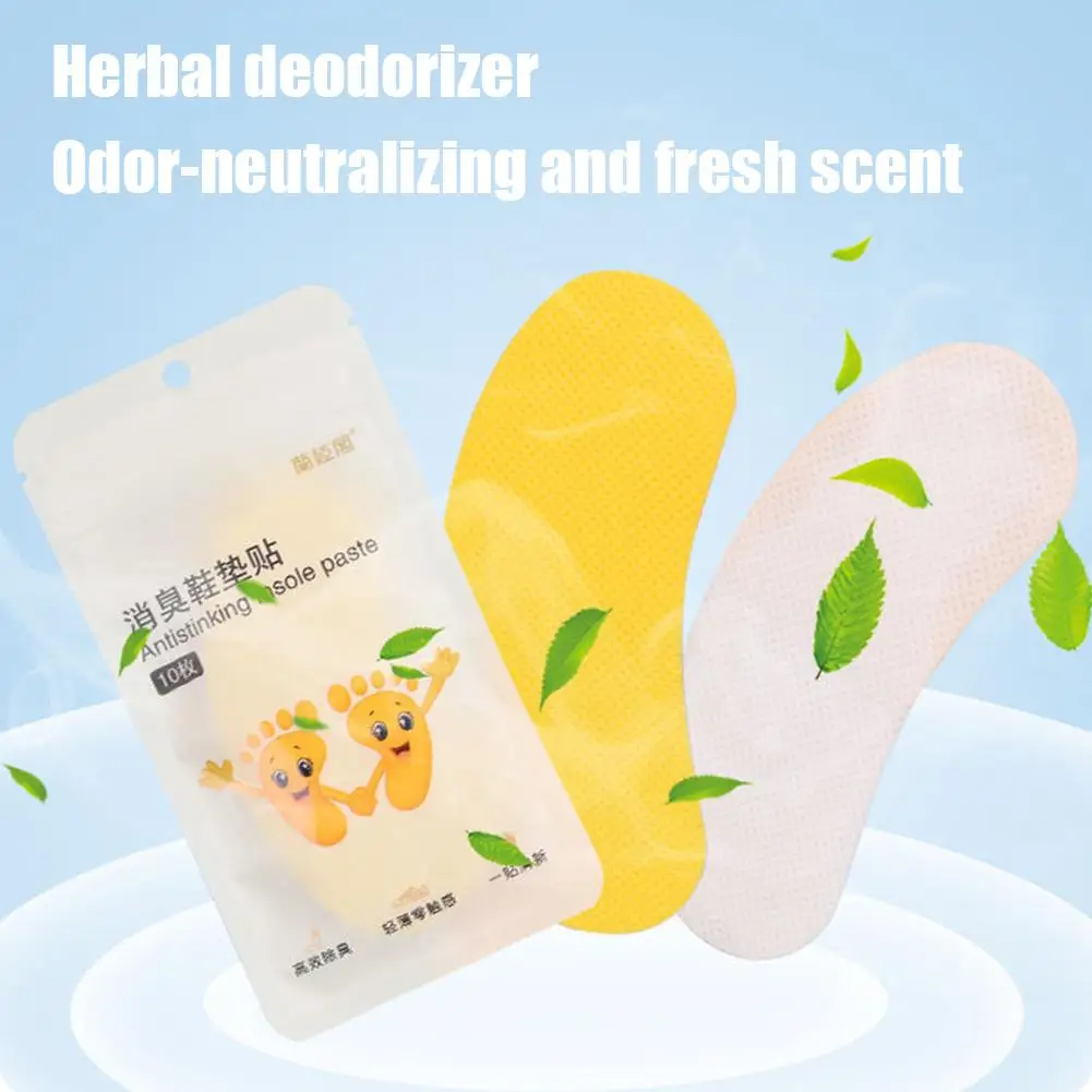 50Pcs Shoes Deodorant Sticker Disposable Anti-Stink Insole Patches Ultra-Thin Sneaker Odor Remover Fresh Scent for High Heels