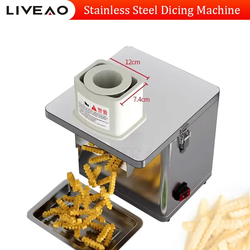 

Stainless Steel French Strip Cutter Machine Waves Vegetable Cutting Tool Food Slicer Wavy Potato Machine