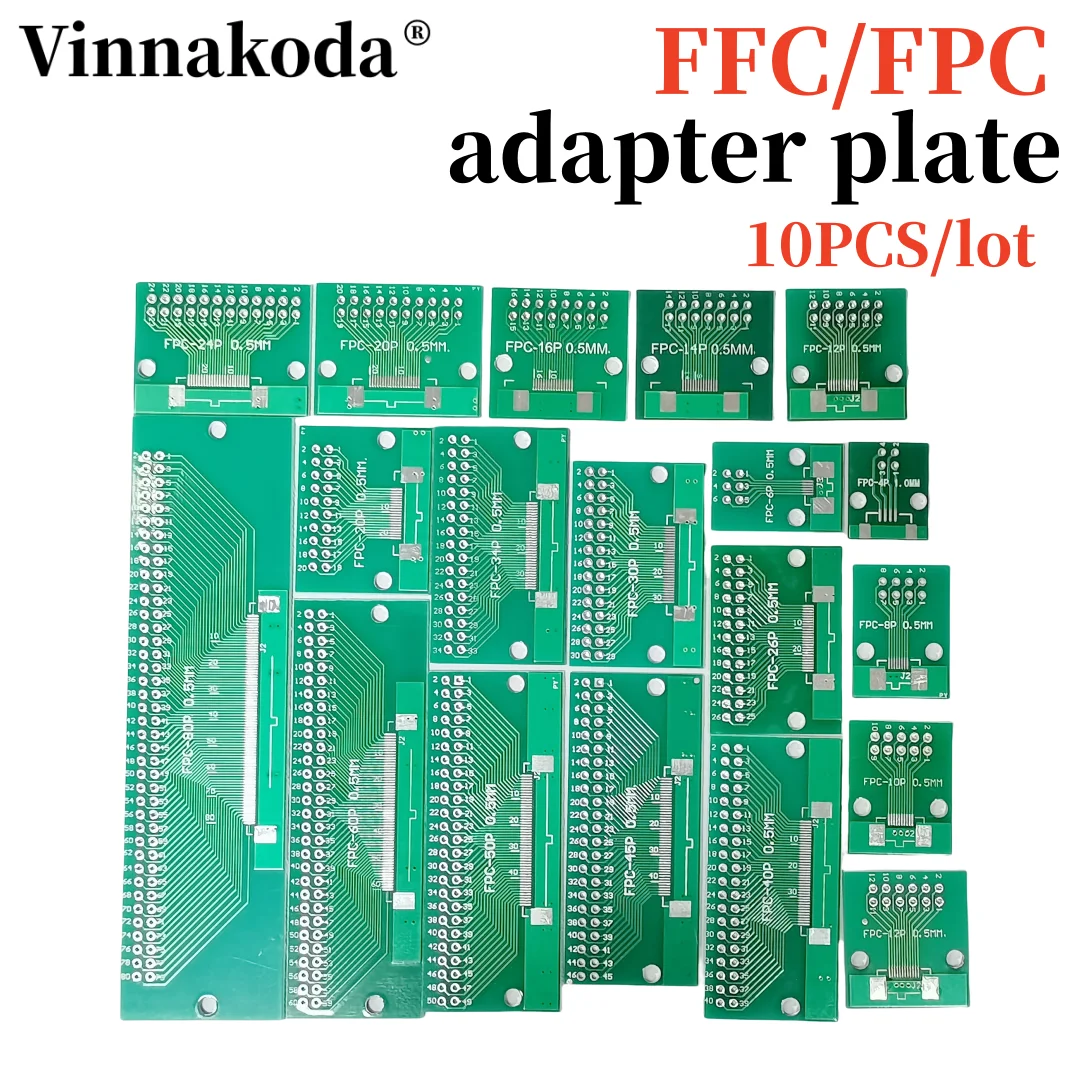 

10PCS FFC/FPC adapter plate 0.5 to 2.54MM 4P/6P/8P/10P/12P/14P/15P/16P/20P/24P/26P/30P/32P/34P/36P/40P/45P/50P/52P/60P/80P/96P