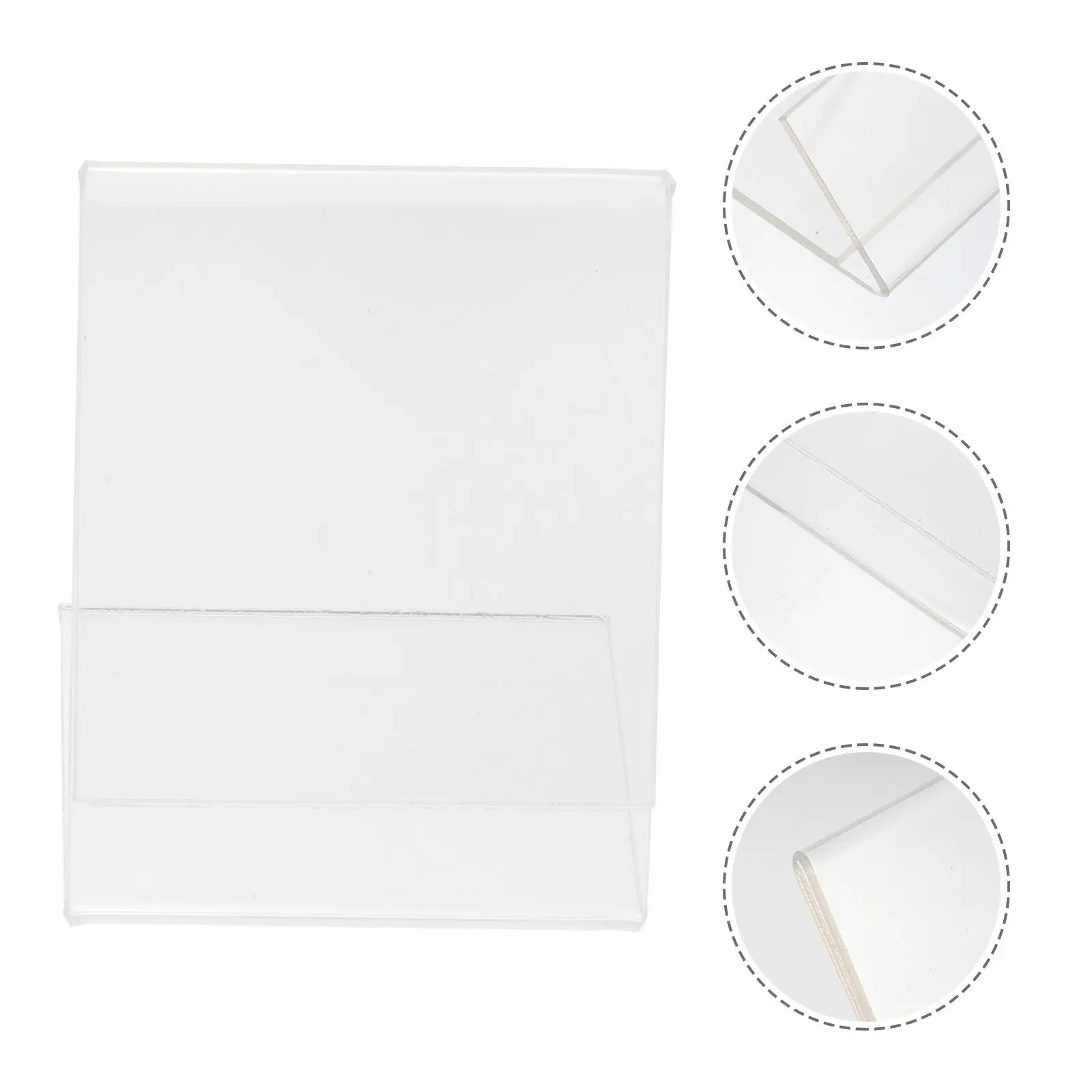2Pcs Plastic Slant Back Clear Display Stand L Shape Price Card Holder for Advertisements Special Offers Instructions Qr Code