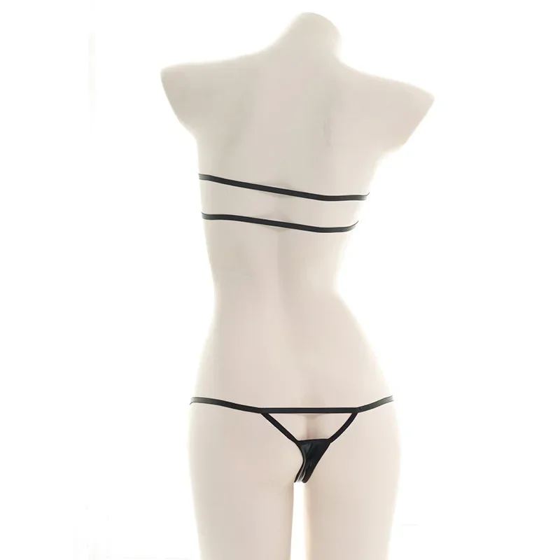 Anime Cosplay Women Bikini Sheer High Elastic Bra G-String Set Thong Swimwear Swimsuit Sleepwear Undies Swimming Beach