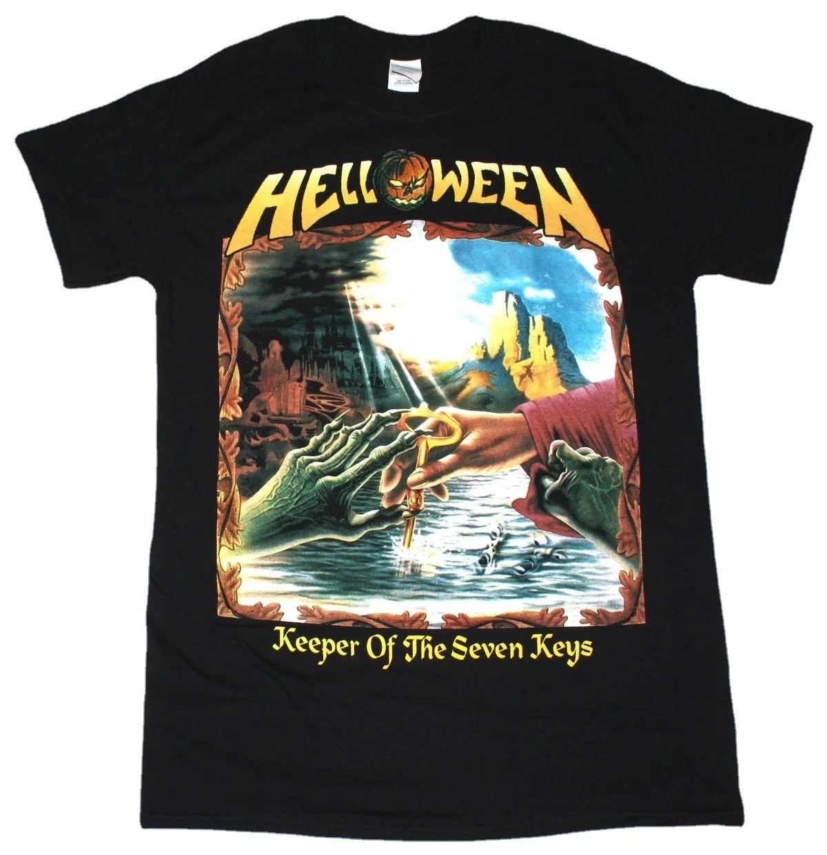 Cool ROCK FIELD T Shirt HELLOWEEN KEEPER OF THE SEVEN KEYS PART II HEAVY METAL KISKE NEW BLACK T-SHIRT