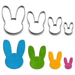 Four Specifications Cartoon Animal Image,Big Rabbit Head,Plastic Molds,Cake Fondant Tools,Cookie Sushi and Fruits Cutters