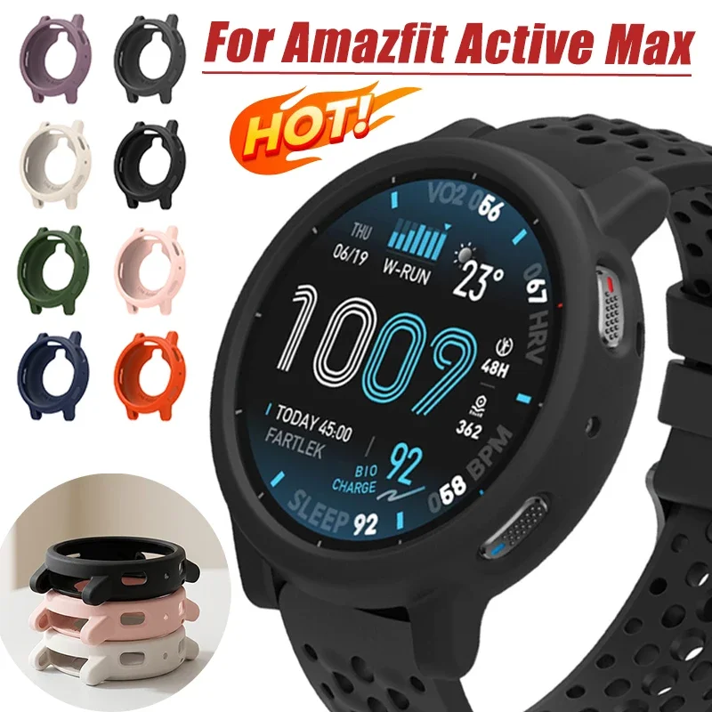Silikon-Schutzhülle für Amazfit Active Max Smartwatch, Ersatzzubehör, Rahmenhülle, Displayschutz – Detail 1