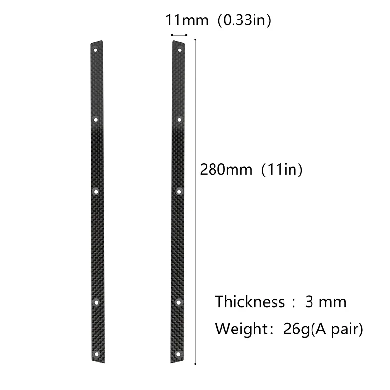 Ensemble de jupes latérales de Simulation en Fiber de carbone, 2 pièces, pour 1/7 ARRMA FELONY INFRACTION 6S LIMITLESS F1 V2, pièces de mise à niveau pour voiture et camion ARA 320509