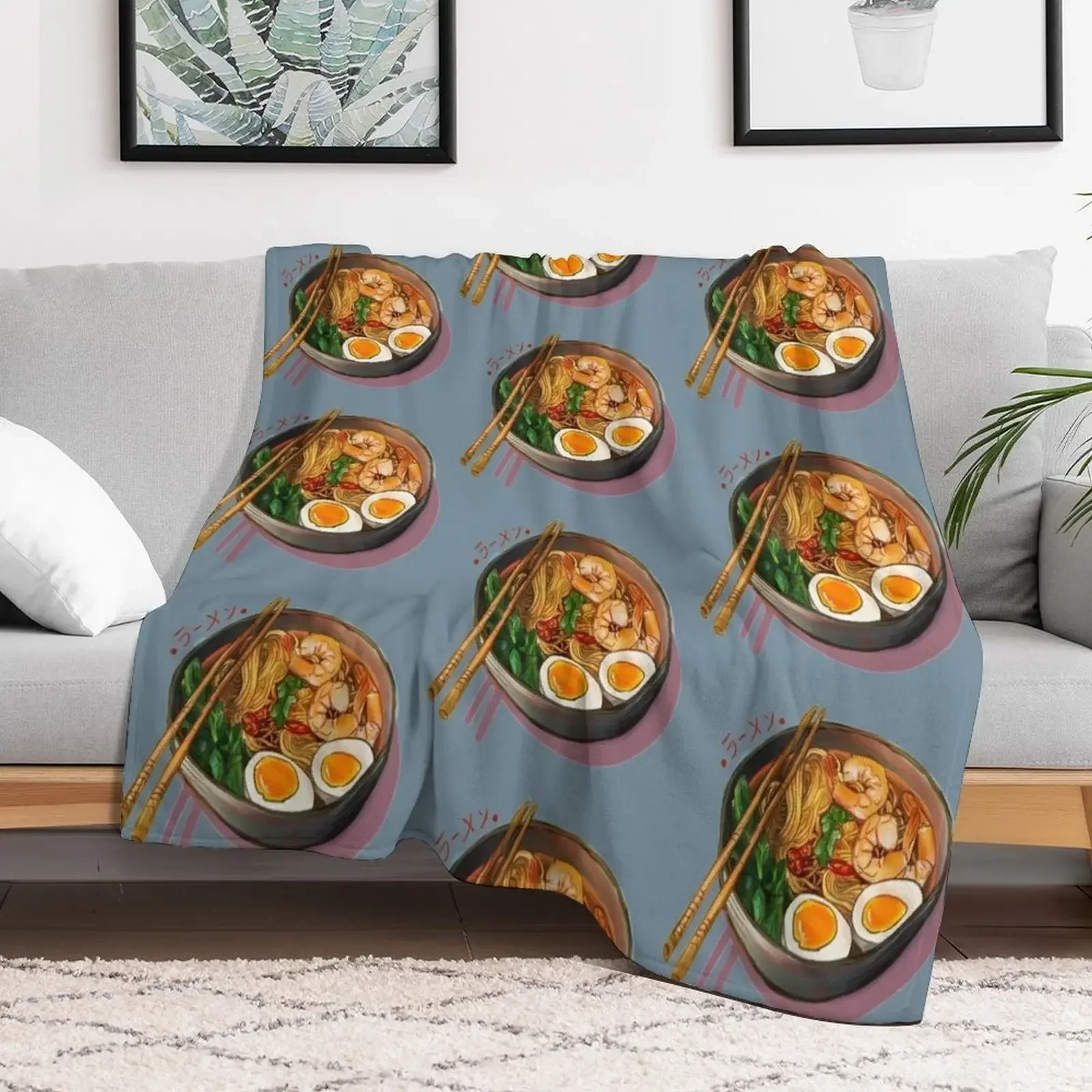 

Japanses Ramen Noodles Bowl Throw Blanket Flannels For Sofa Thin Flannel Soft Big Blankets