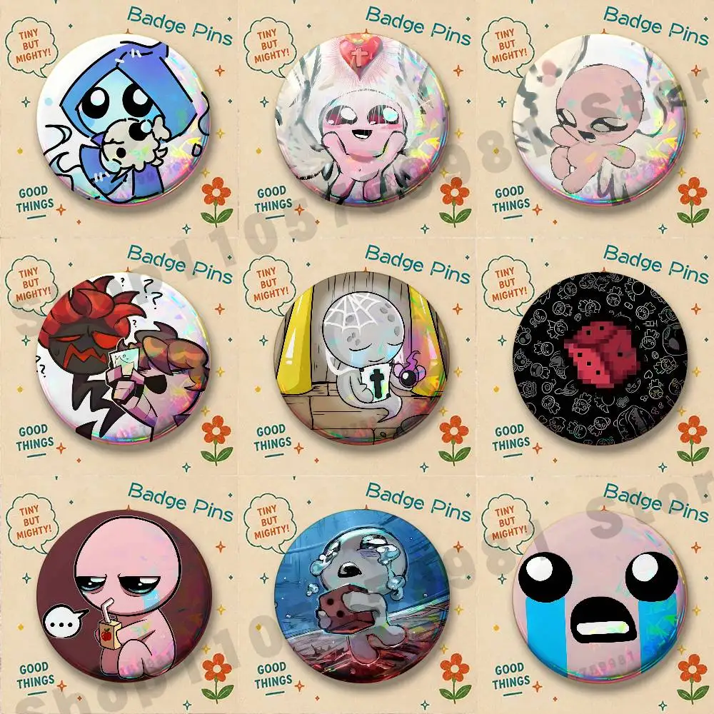 HOT Game The B-Binding Of Isaac Badges Cartoon Character Pins Brooch for Bag Shoes Decoration Jewelry Gifts
