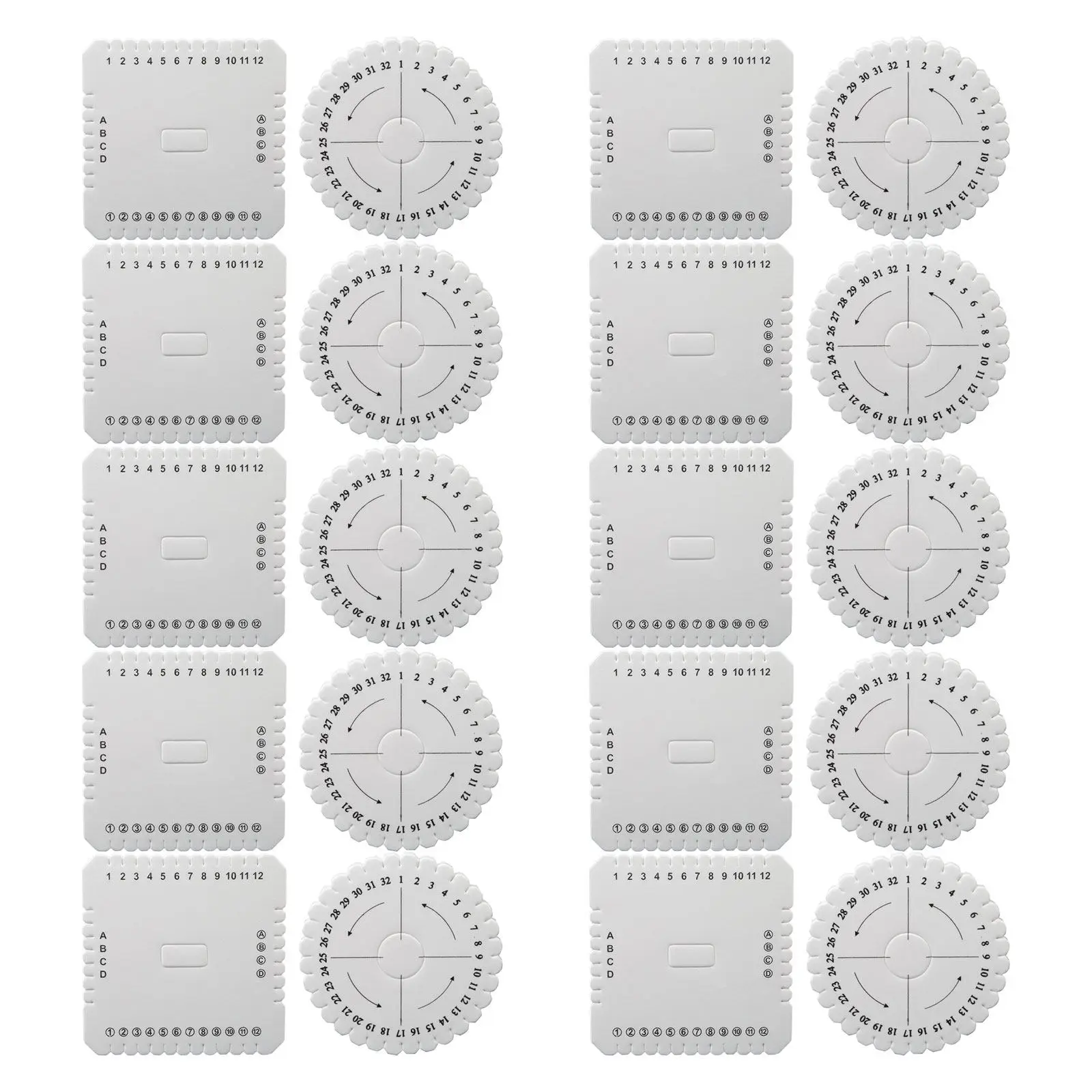 20Pcs Braiding Disc for Bracelet Making DIY Kumihimo Weaving Tool Compact Portable Cord Braiding Disk Beginner Friendly