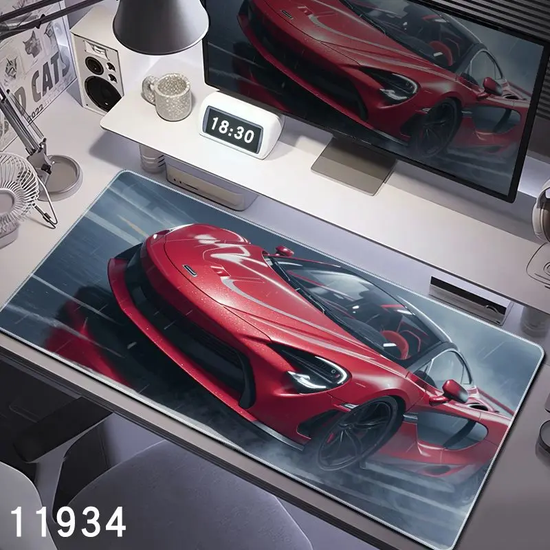 Europe Large Sport Car Design Gaming Mouse Pad Anti-Slip Rubber Base Extended Desk Mat for Gamer Office Use Computer Accessories