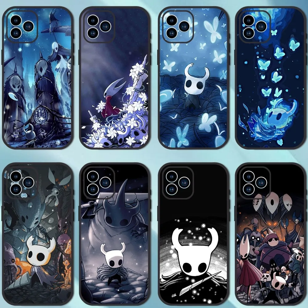 Game H-Hollow Knight  Phone Case For iPhone 13 12 11 14 15 Pro XS Max XR X 8 7 6S 6 Plus SE 2020 Soft Back case