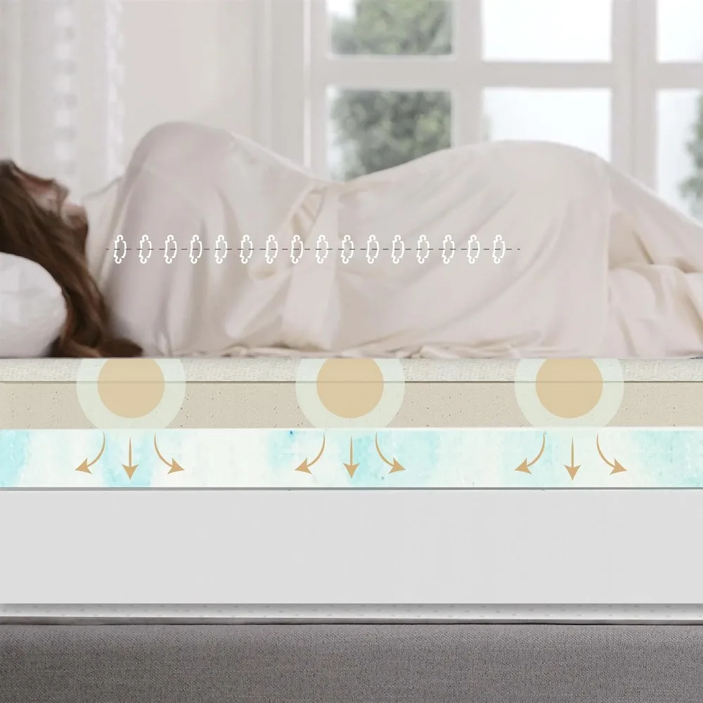 Materasso Queen in Memory Foam da 10 pollici in una scatola, materasso in Gel di rame rinfrescante per mal di schiena, prodotto negli stati uniti, certificato CertiPUR-US