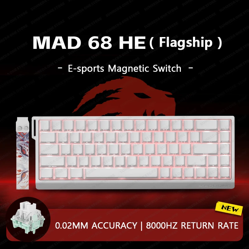 MADLIONS MAD60HE MAD68HE Magnetic Switch Mechanical Keyboard Custom Wired Gaming Keyboard Valorant Gamer Keyboard PC Accessories