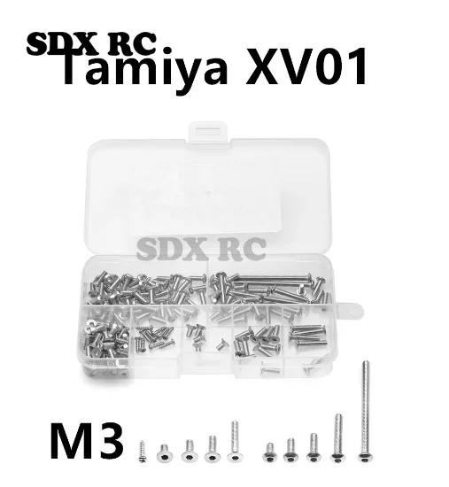 

Metal Screws Fastener Kit Repair Tools for Tamiya XV01 1/10 RC Car Spare Parts Upgrade Accessories