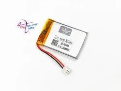 JST 2.54mm 2pin 703050 3.7V 1200mAh Litowo-polimerowa LiPo akumulator złącze baterii 703048 dla Mp3 MP4 GPS bluetooth aparat fotograficzny