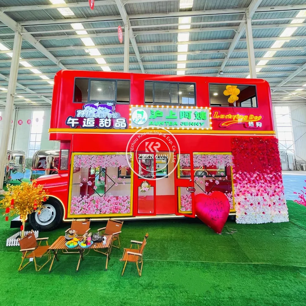  2 Mobile Cater Food Trailers Fully Equipped Food Trailer 5m Commercial Fully Equipped Kitchen Mobile Container Coffee Shop