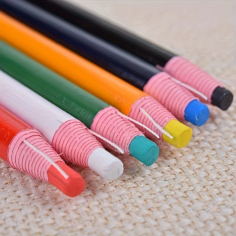 8-Pack of Sewing Pencils with Random Colors, Tailor's Chalk, Colored Marking Pencils, No-Sharpening Chalk for Sewing, Clothing Design, and Pattern Making Tools