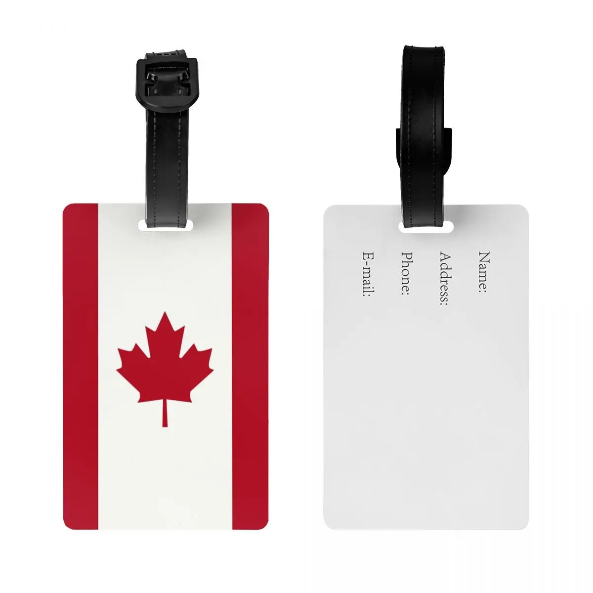 Bandeira do Canadá, etiquetas de bagagem para mala, privacidade, nome id card