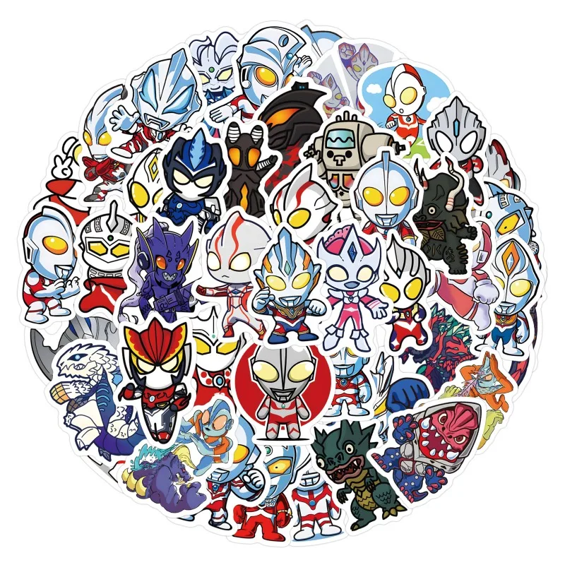60 Stück Nicht Wiederholende Cartoon Anime Ultraman Kinder Wasserdichte DIY-Aufkleber