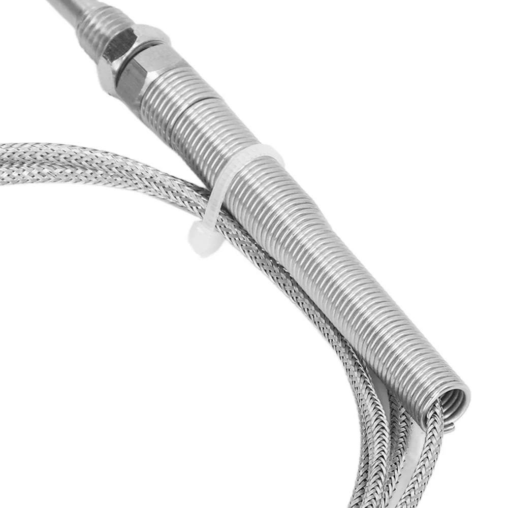 

304 Stainless Steel K Type Thermocouple 5x50mm M8 Probe with Insulation Temperature Sensor High Temp Resistance Two Wire