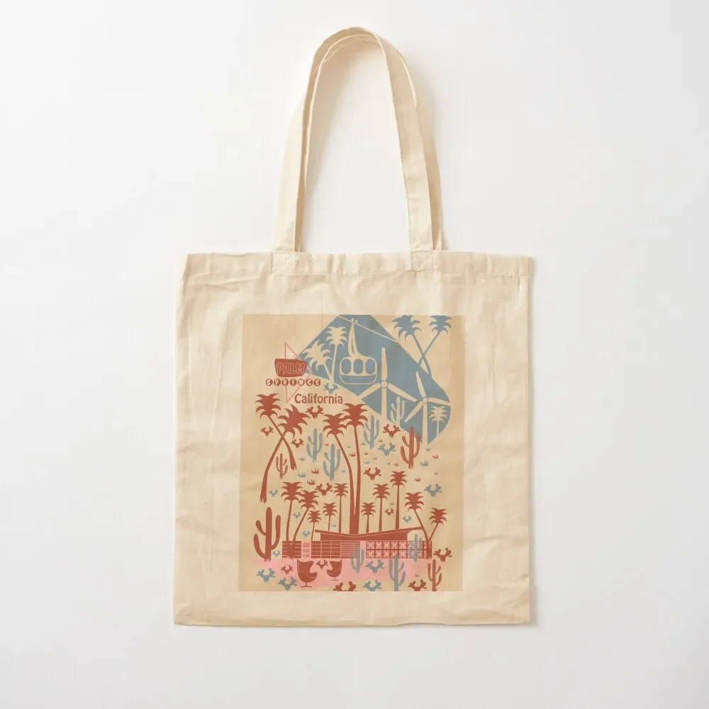 Mid Century Palm Springs California Tote Bag Women's shopper bags woman 2025 Tote Bag