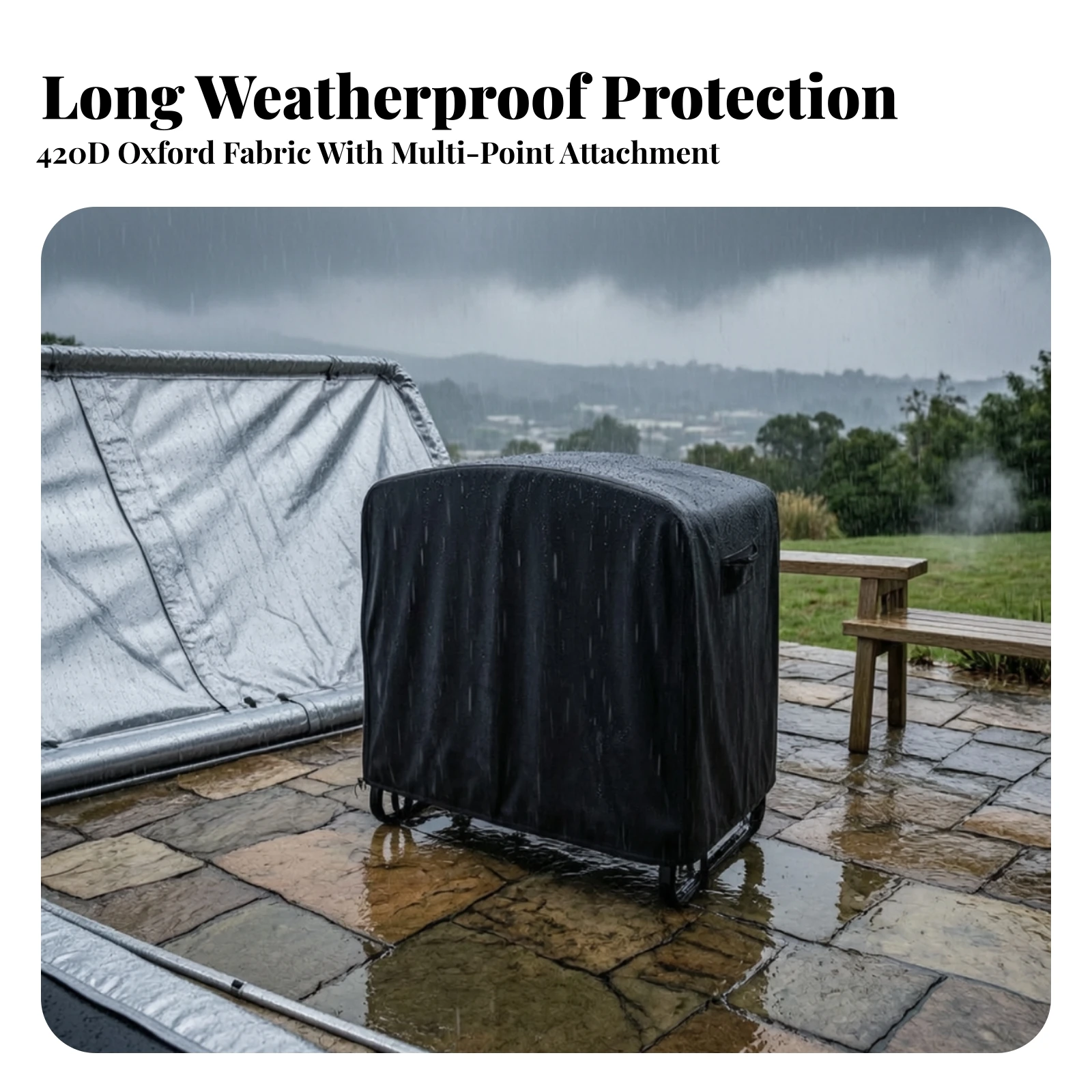 Rectangular Trampoline Cover Weatherproof Trampoline Safety Cover Dustproof Sun Protection for Backyard
