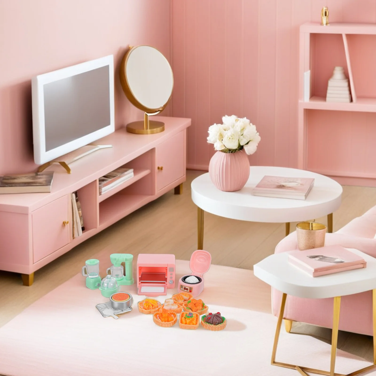 1 セットミニチュアキッチンアクセサリー現実的なごっこ遊び食品ベーキング小道具ヴィンテージドールハウスマイクロキッチン用品コンパクト