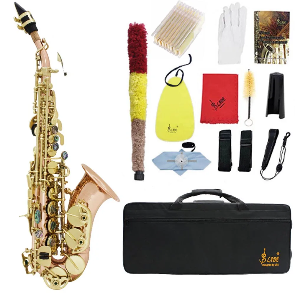 SLADE Bb Soprano Saxophone Brass Body Silvering