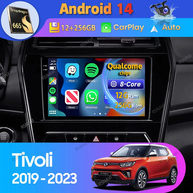 

Android 14 Car Radio For SsangYong Tivoli 2019 2020 - 2023 Carplay Auto Multimedia 360 Camera DSP Video GPS 2 Din Stereo Player