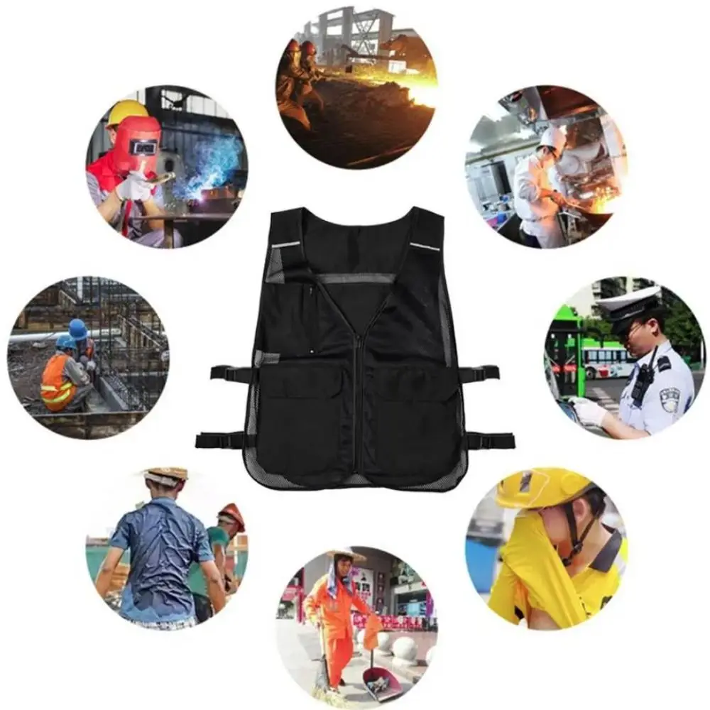 With 8 Ice Packs Ice Cooling Vest Waterproof Adjustable Outdoor Work Vest Multifunctional Convenient Outdoor Running Vest Hiking