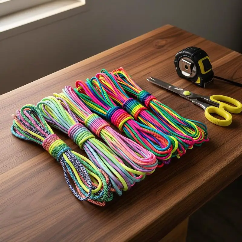 Durable 7 Strands Paracord Rainbow Parachute Rope 2/3/4mm Multi-use Cord for DIY Jewelry Hiking Camping Survival Gear