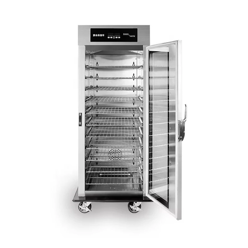 Commercial Stainless Steel Single Door 8 Layer Hold Cabinet Food Warmer  Cabinet Cart  for Banquet