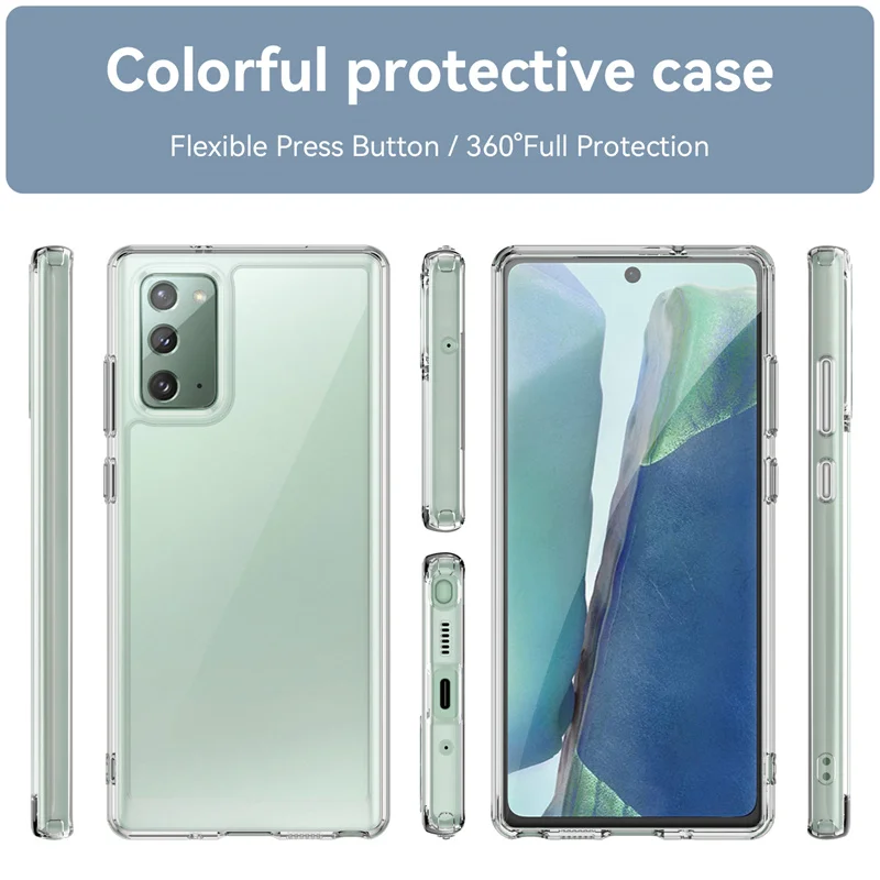 For Samsung Galaxy Note 20 Case Cover Samsung Note 20 Capas Shockproof Clear Transparent Fundas Samsung Note 10 Plus 20 Ultra